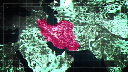 Iran Glitch Satellitenkarte