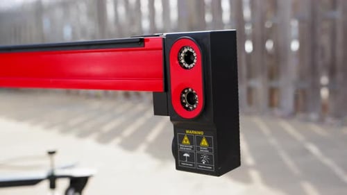 Close Up View of Element Automotive Calibration Laser System Used for Adjusting Vehicle Sensors and
