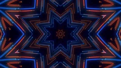 Futuristic Kaleidoscope Glow Background