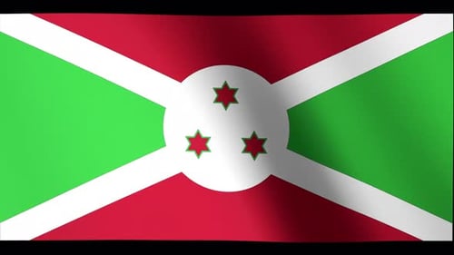 Waving Flag of Burundi Loop Animation