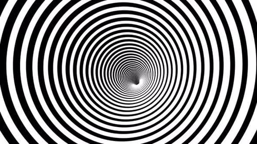Black and White Hypnotic Tunnel Loop