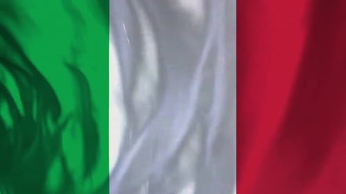 Realistic Waving Flag of Italy Vertical Stock Footage