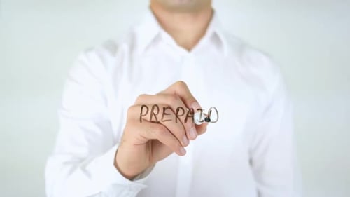 Prepaid, Man Writing on Glass