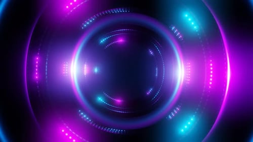 Abstrakte blinkende Kreis-LED-Neon-Equalizer Vj Loop Animation