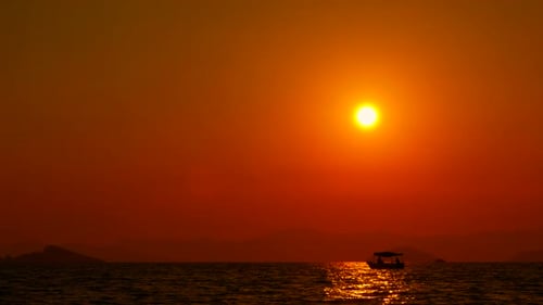 Sunset Over the Sea Landscape