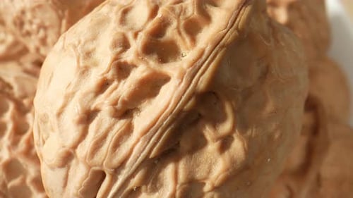 Detailed Close Up of Whole Walnuts