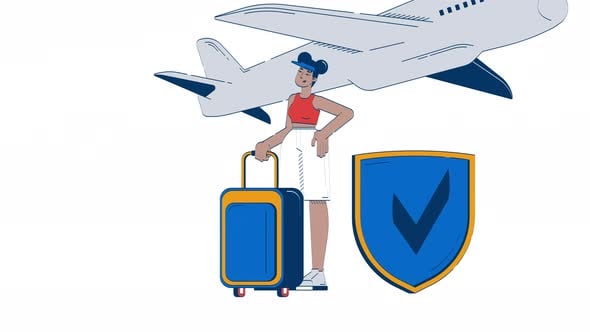 Travel insurance doodle animation, Elements Motion Graphics ft ...