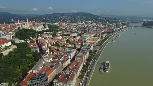 Budapest city and Danube river