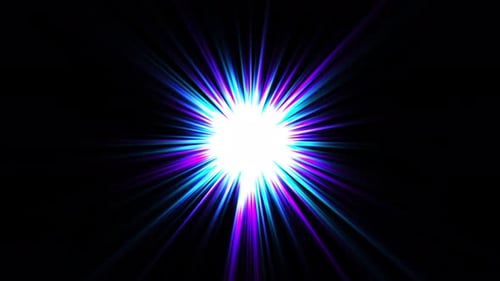 Lichtschleife mit bunten Streifenstrahlen