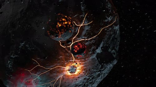 Sterbende Planeten im Weltraum