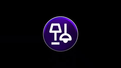 3D Rotating Glossy Lamp Icon Animation