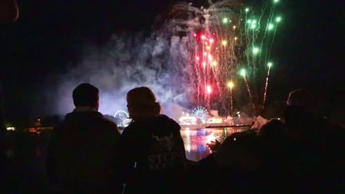 Fireworks show over county fair