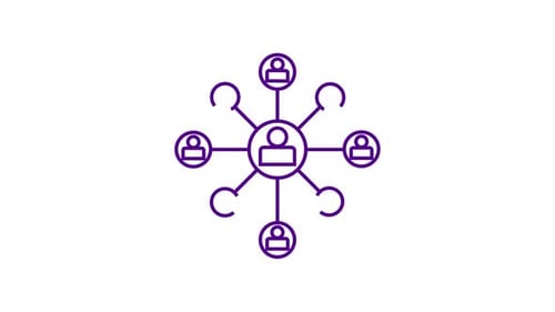 Minimalist Line Art People Network Connection Animation