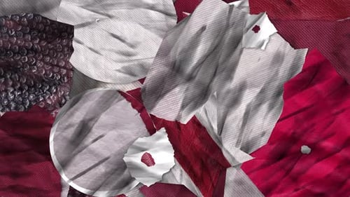Red Gritty Scrapbook Collage Background