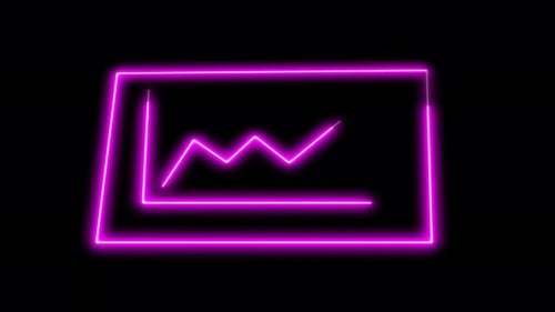 Glowing pink color business growth