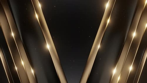 Elegant Golden V-Shape Reveal Background Animation