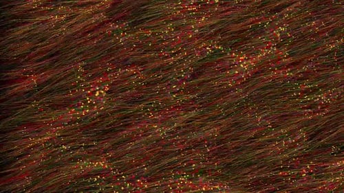 Abstract Fluid Flowing Energy Lines with Glowing Particles Background