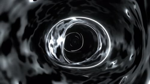 White Fantasy Corridor Wormhole With Neon Light Background Vj Loop In 4K