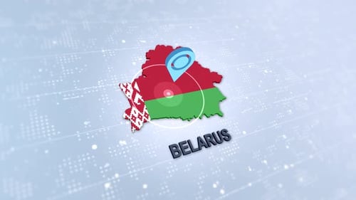 Belarus Map With Marker