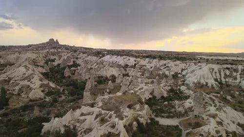 Cappadocia Landscape at Sunrise, Turkey Aerial View