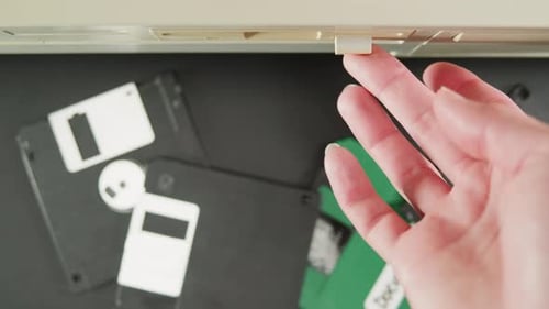 Using Diskette Closeup