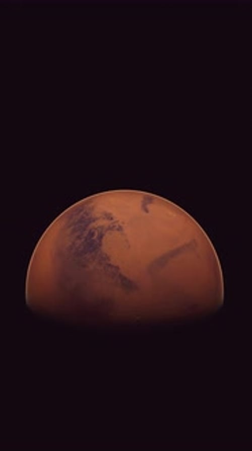Red Planet Mars in the Starry Sky