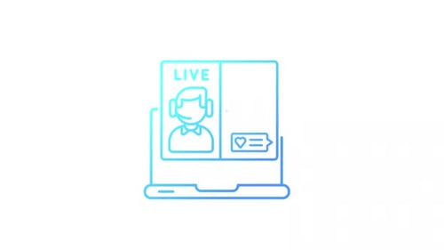 Icône de dégradé en ligne de flux animé