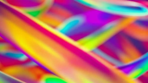 Vibrant Iridescent Fluid Waves Background Animation
