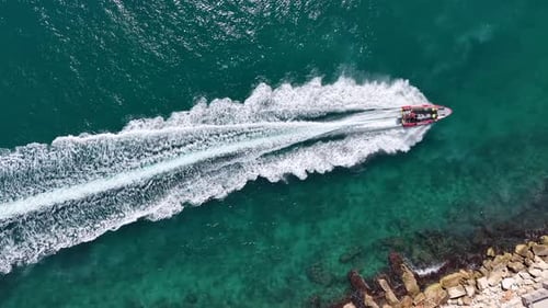 Aerial video over the old city of Acre in northern Israel