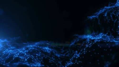 Blue Wave Abstract Background 01491