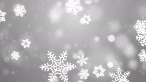 Elegant Falling Snowflakes Winter Background