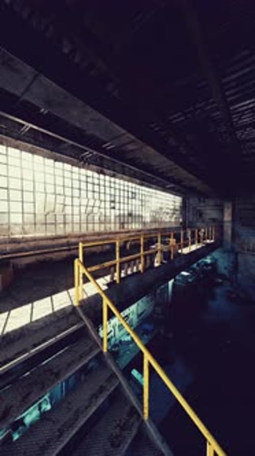 Sunlight Filtering Through an Abandoned Auto Repair Shop