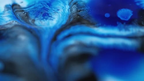 Abstract Mixing of Blue and Black Colors