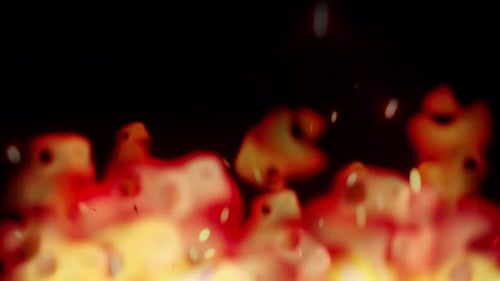 Realistic Animated Fire Flames and Burning Sparks Loop