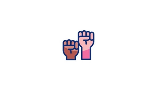 Icono animado de protesta