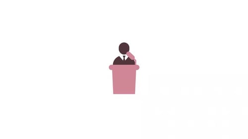 Politician symbol icon animation video
