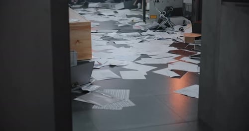 Diverse Investigation Team Working at Crime Scene Bank Robbery or Murder Case