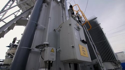 Switchboard on Power Transformer at Electricity Station