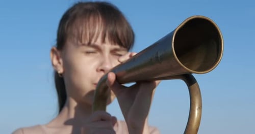 Teenager with Mountain