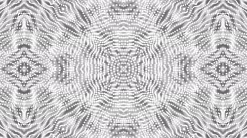 Abstract White Dots Kaleidoscope Seamless Loop Background