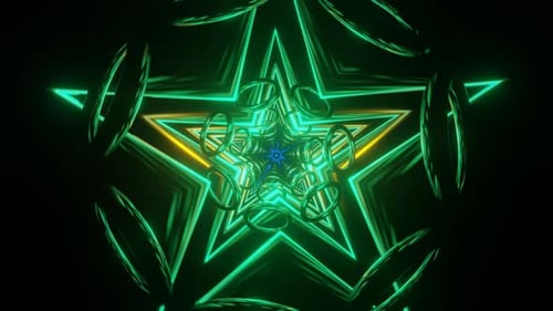 Flashing Star Shape Background VJ Loop