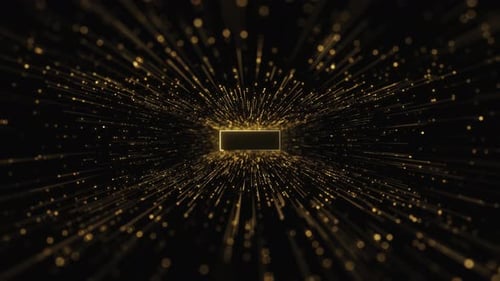 Golden Particles Bursting Radial Stream Reveal