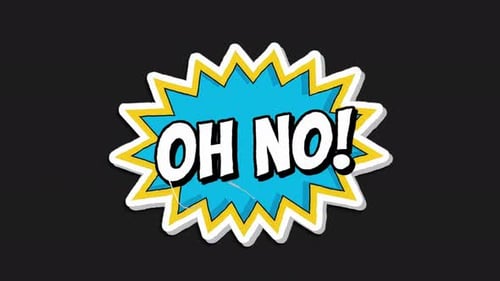 Comic Book Style Explosion Text Reveal: Oh No!