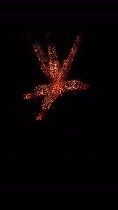 Fiery Particle Burst Reveal Animation