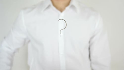 Question Mark, ? Written on Glass