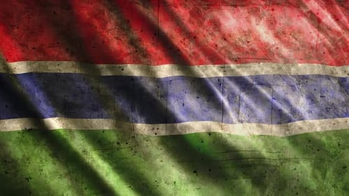 Grunge Waving Flag Animation with Distressed Texture