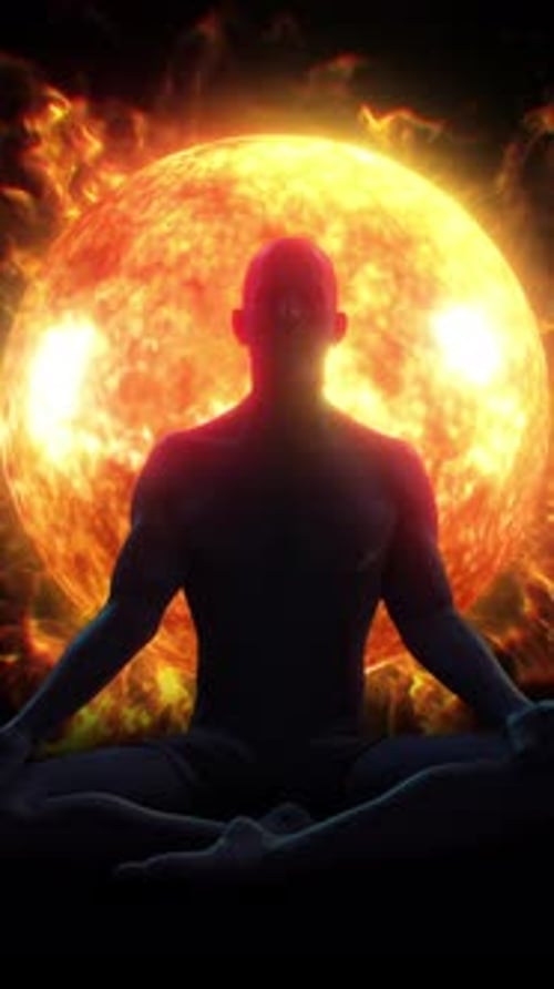 Aura energética en postura de loto 03