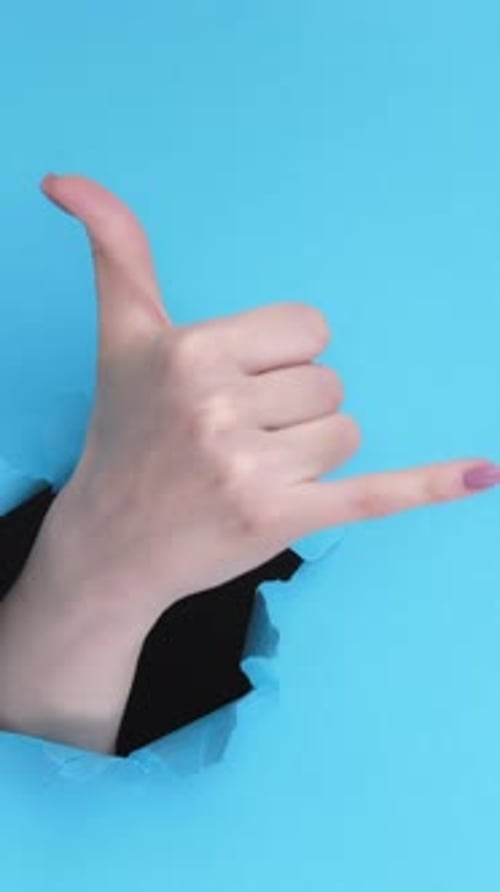 Gesto de llamada vertical Shaka Sign Hand: todo un avance