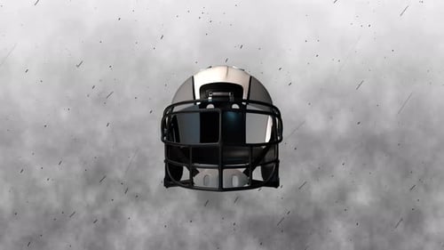 3D American Football Helmet Spinning Animation