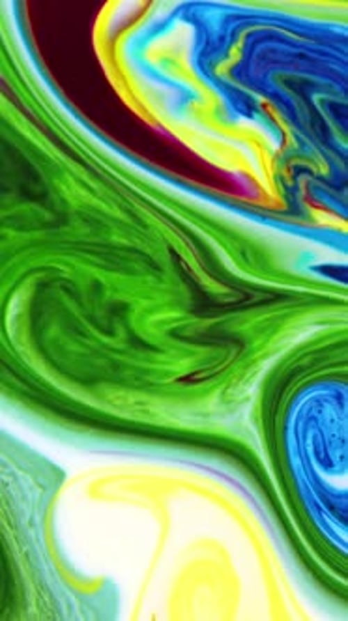 Artistic Swirl of Colorful Paint, Abstract Motion